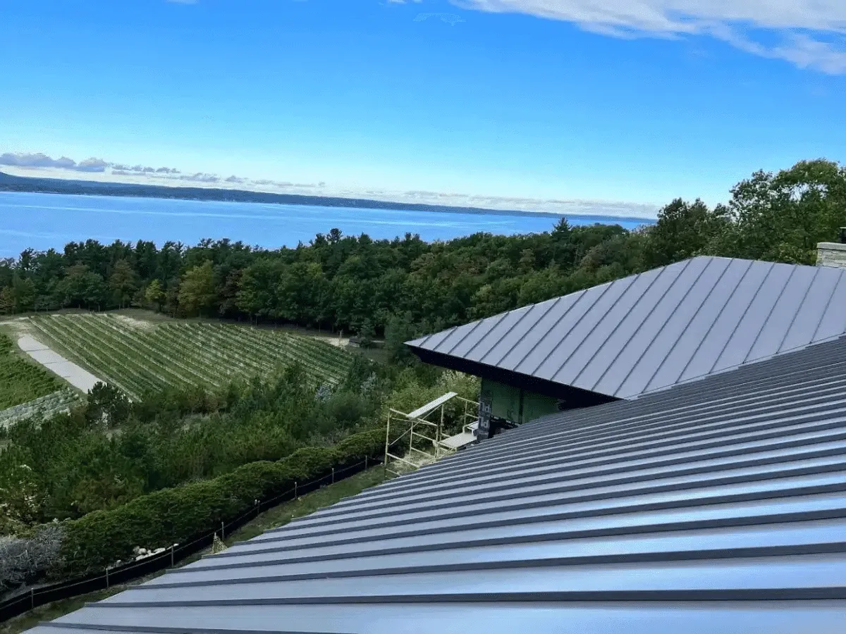 Metal roof on a Northern Michigan property